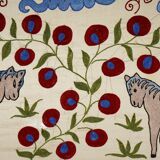 Vintage Turkish rug, hand-knotted, 50x92cm.