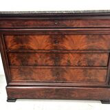 Commode secrétaire Louis Philippe en acajou XIX siècle