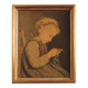 Painting „The Portrait of the Girl”, Scandinavian design, 19th century, by Albert Anker