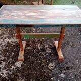 Table bistrot en bois exotique massif ancien
