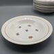 12 assiettes creuses, décor floral et liseré doré - ∅ : 23cm