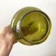 Vintage green glass soliflore vase 70s