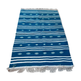 Blue carpet, Moroccan carpet, handmade carpet 150/100cm