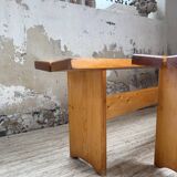 Pair of Charlotte Perriand Les Arcs pine benches