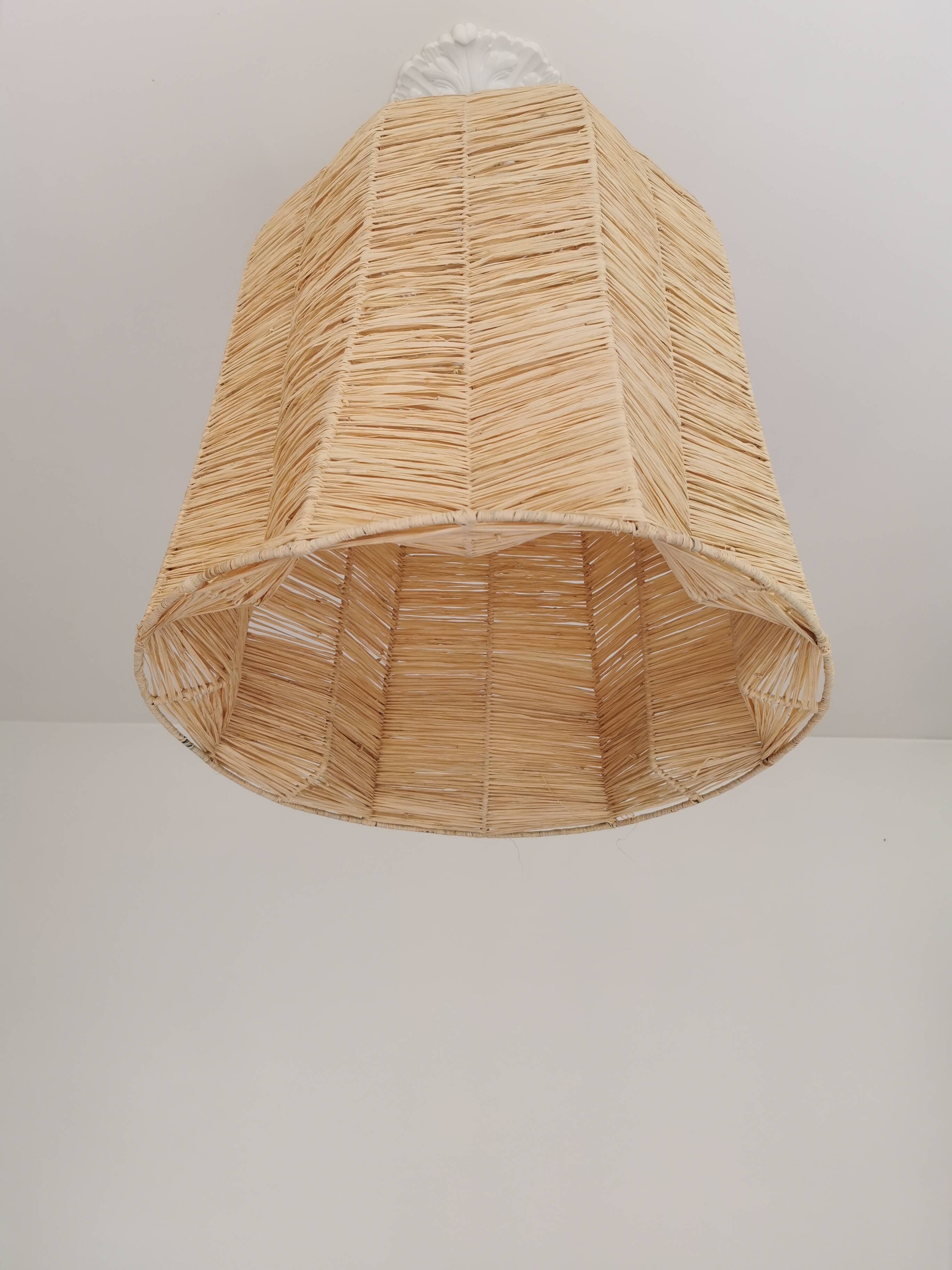 Suspension Gaby in Braided Raffia – 40×50 cm – Handmade in Morocco