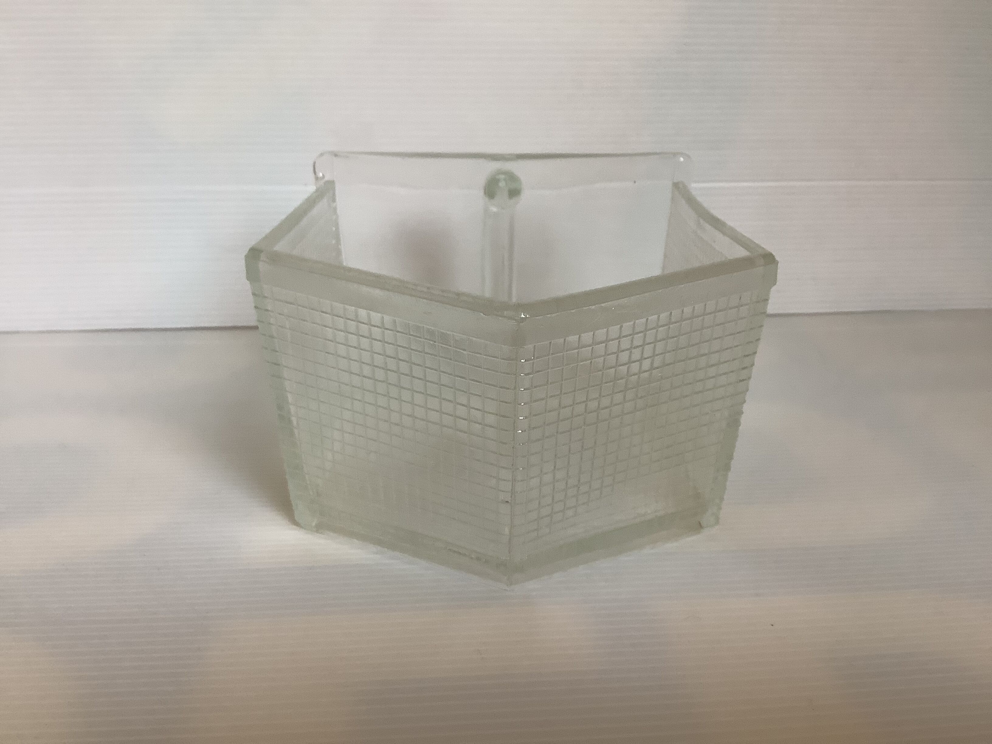 Old thick glass drawer tray