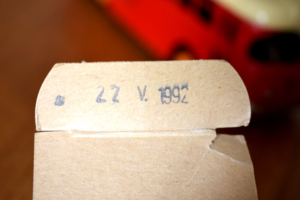 2th century painted sheet metal bus