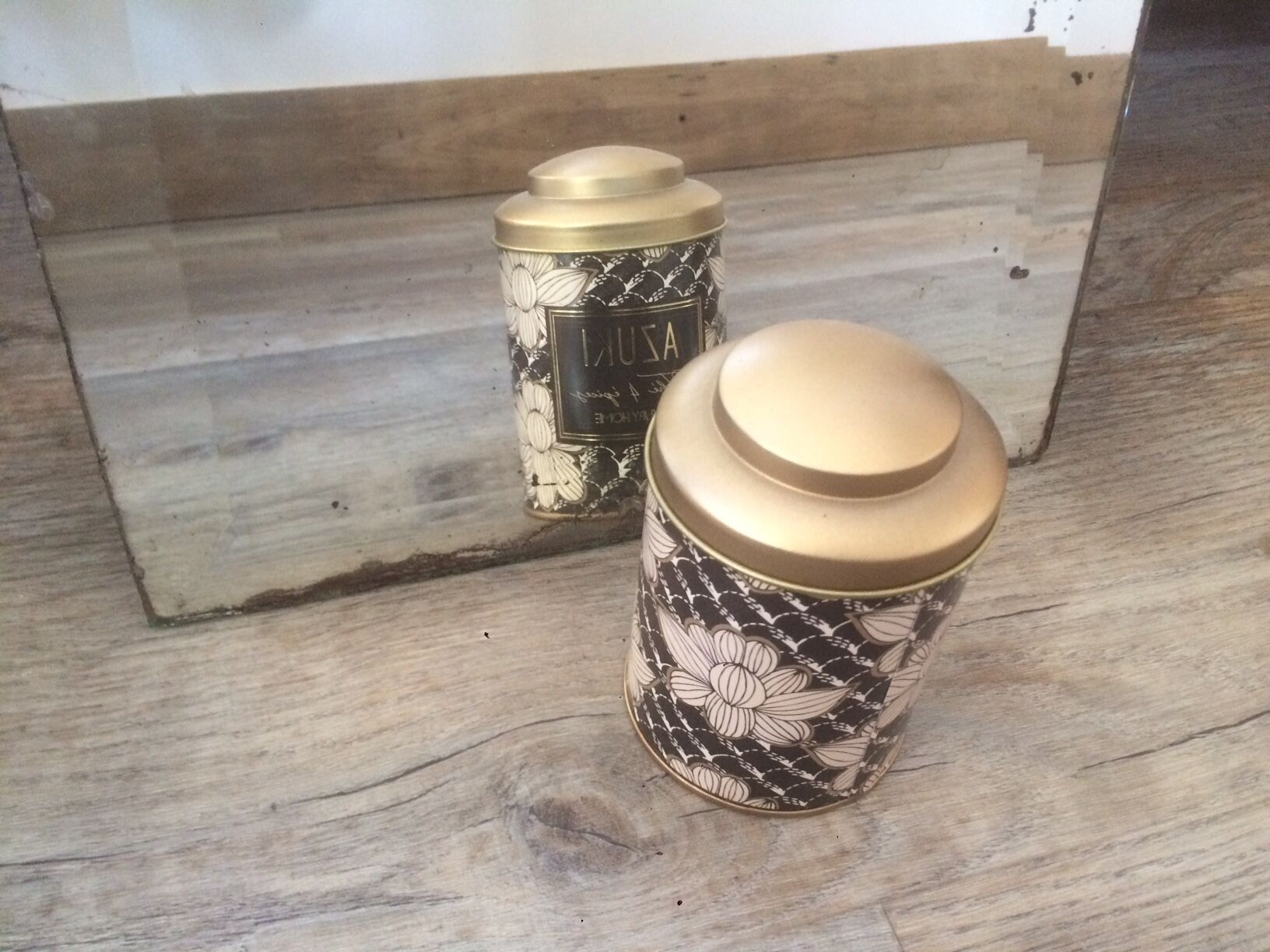 Old bevelled mirror 51x27,5cm