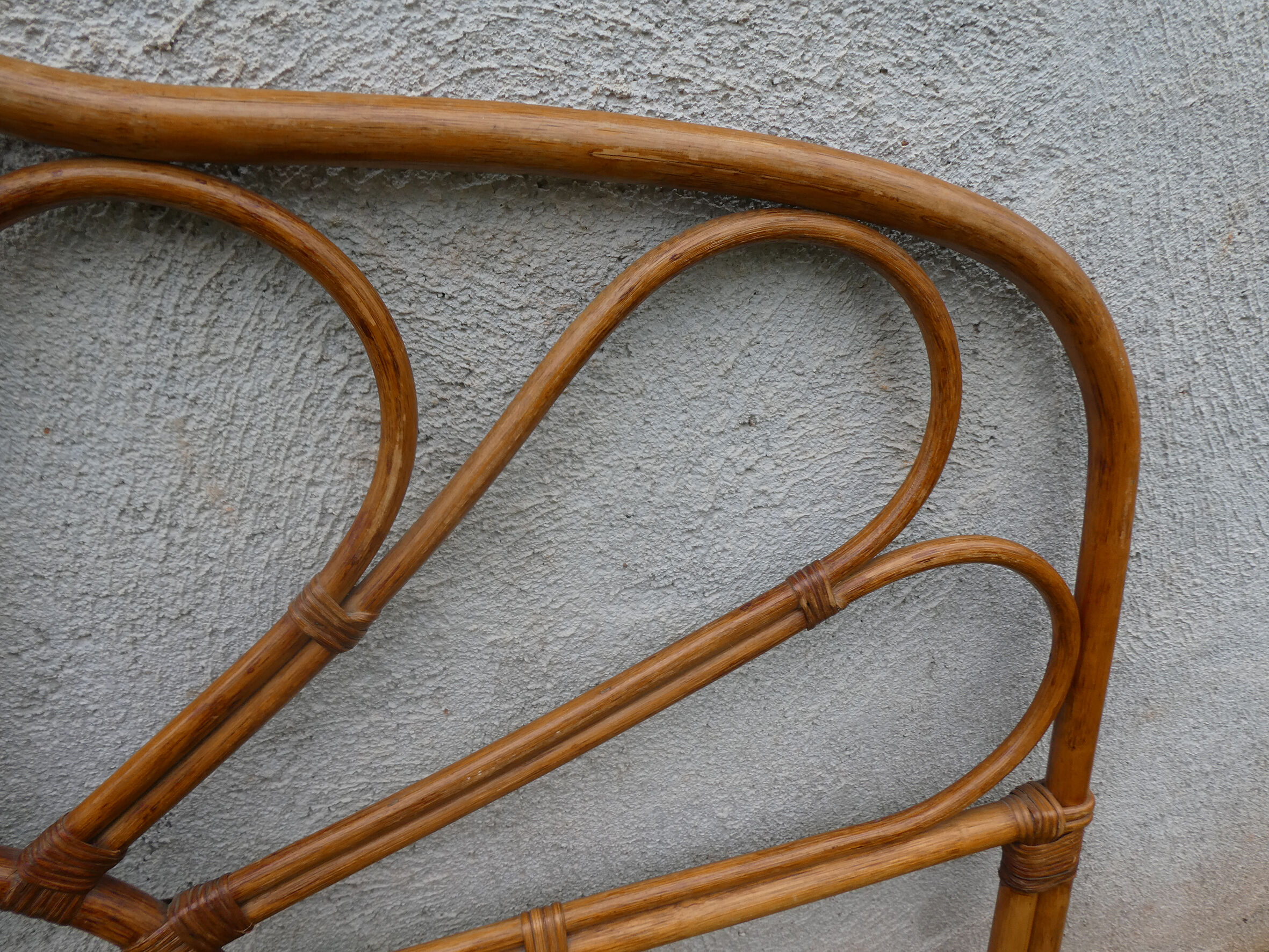 Vintage rattan headboard 2 seats 150 x 103 cm