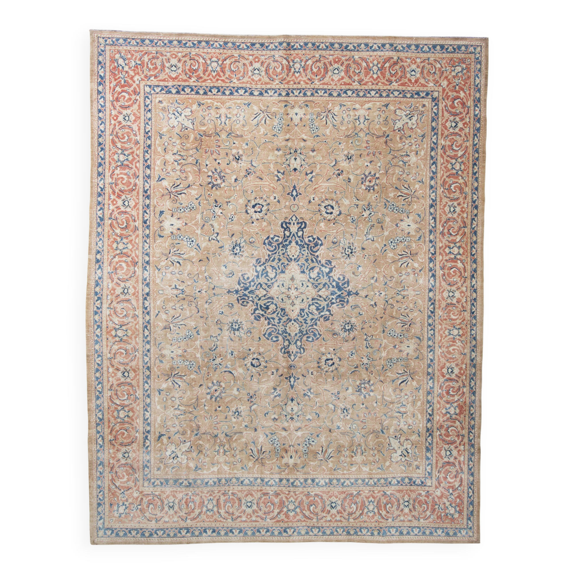 10x13 Blue & Peach Classic Pattern Persian Rug, 308x393Cm