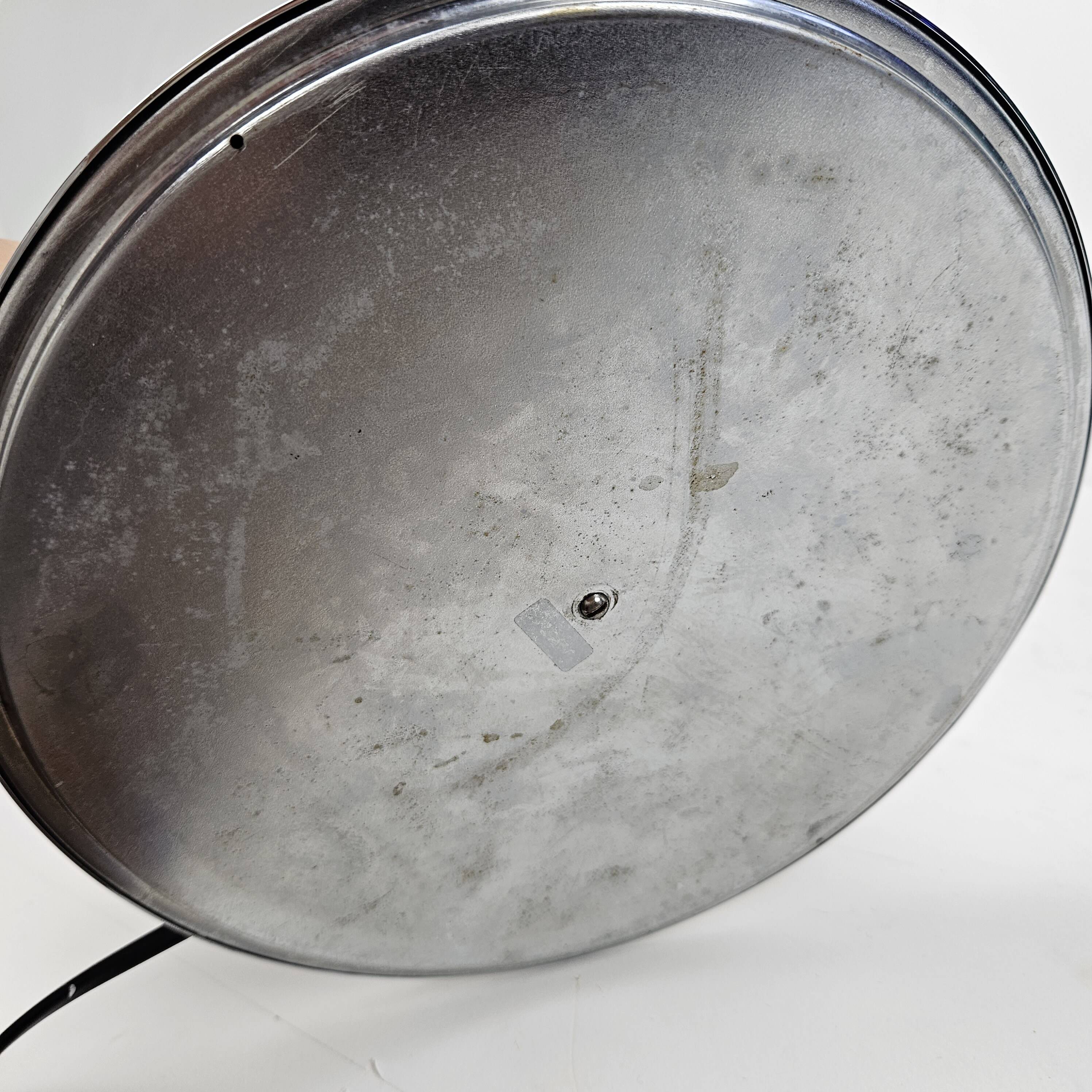 Lampe à poser champignon en métal chromé, Italie 1970