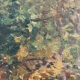 Painting old landscape early twentieth century