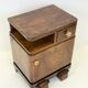 Pair of Art Deco bedside tables in walnut — Italy, 1930-1940