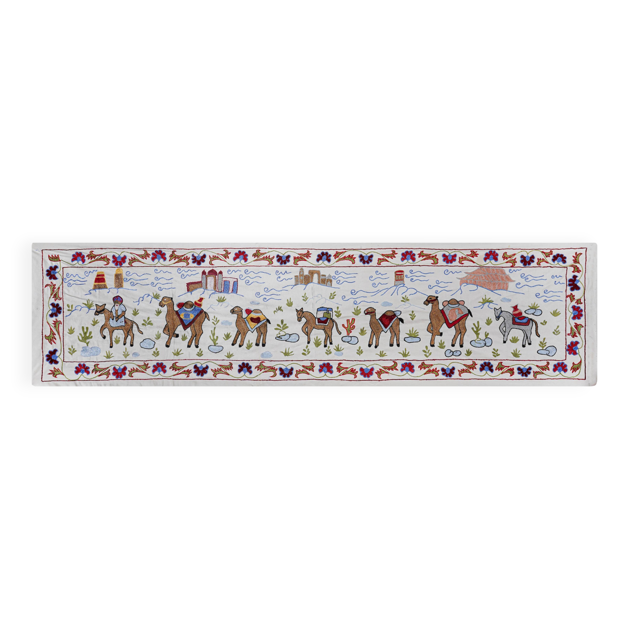 Hand-knotted rug, vintage Turkish rug 51x190 cm