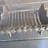 Antique cast iron log holder/ember holder for fireplace