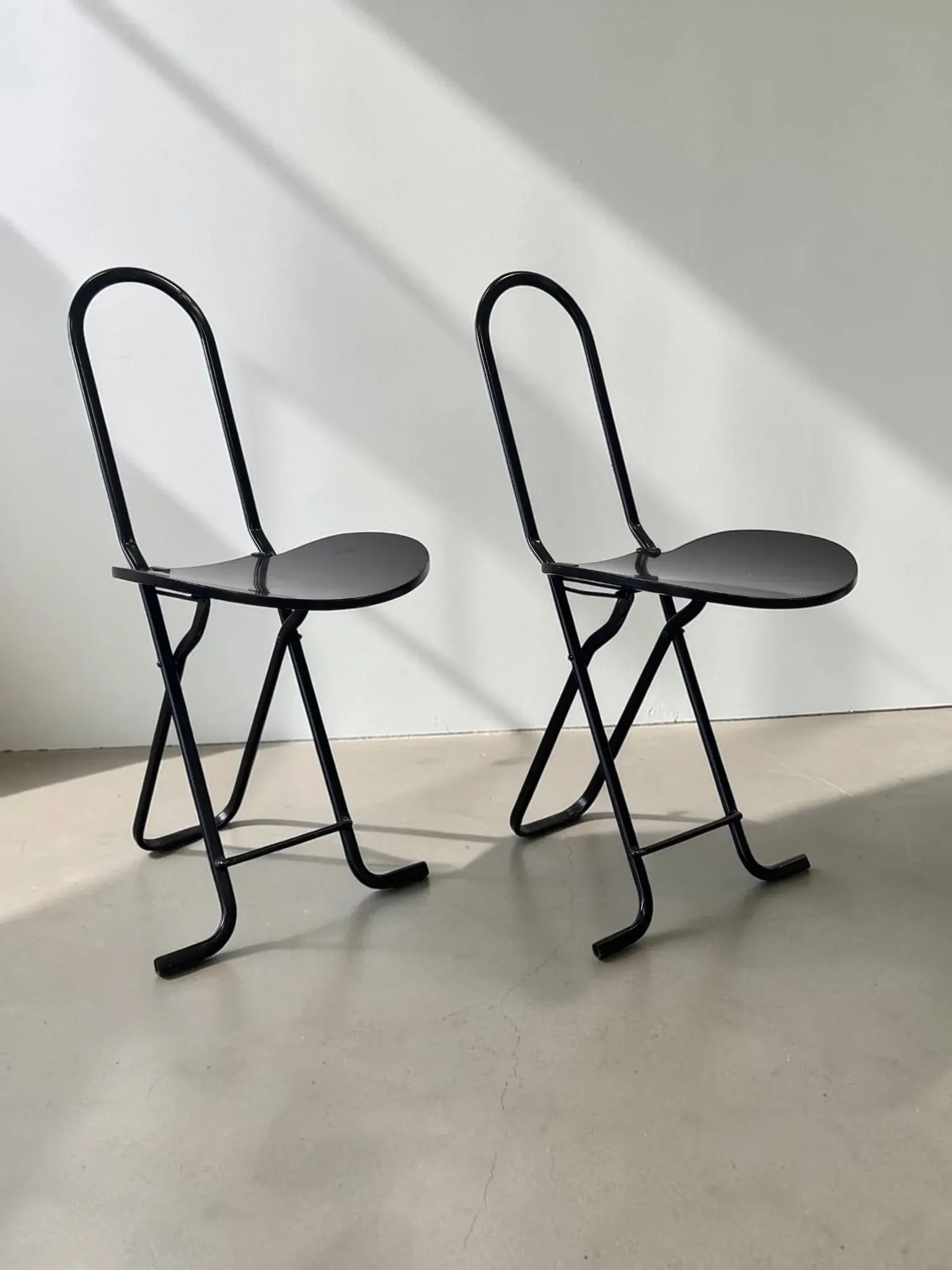 Set of 2 vintage folding chairs Dafne by Gastone Rinaldi for La Tema