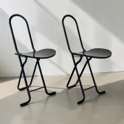 Set of 2 vintage folding chairs Dafne by Gastone Rinaldi for La Tema