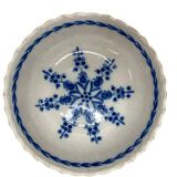 Rambervillers, old earthenware dish with blue decoration, 19th century