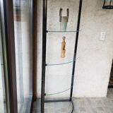 Pierre Vandel glass corner bookcase Paris