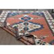 1970s Vintage Turkish Handmade Wool & Cotton Orange Area Rug 178x236