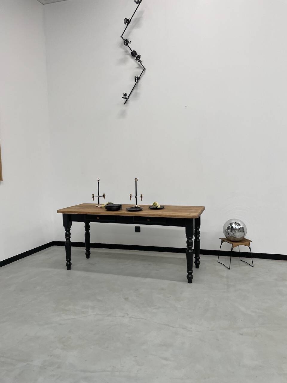 Farm table desk turned legs