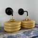 Paire d’appliques art deco électrifiées à neuf