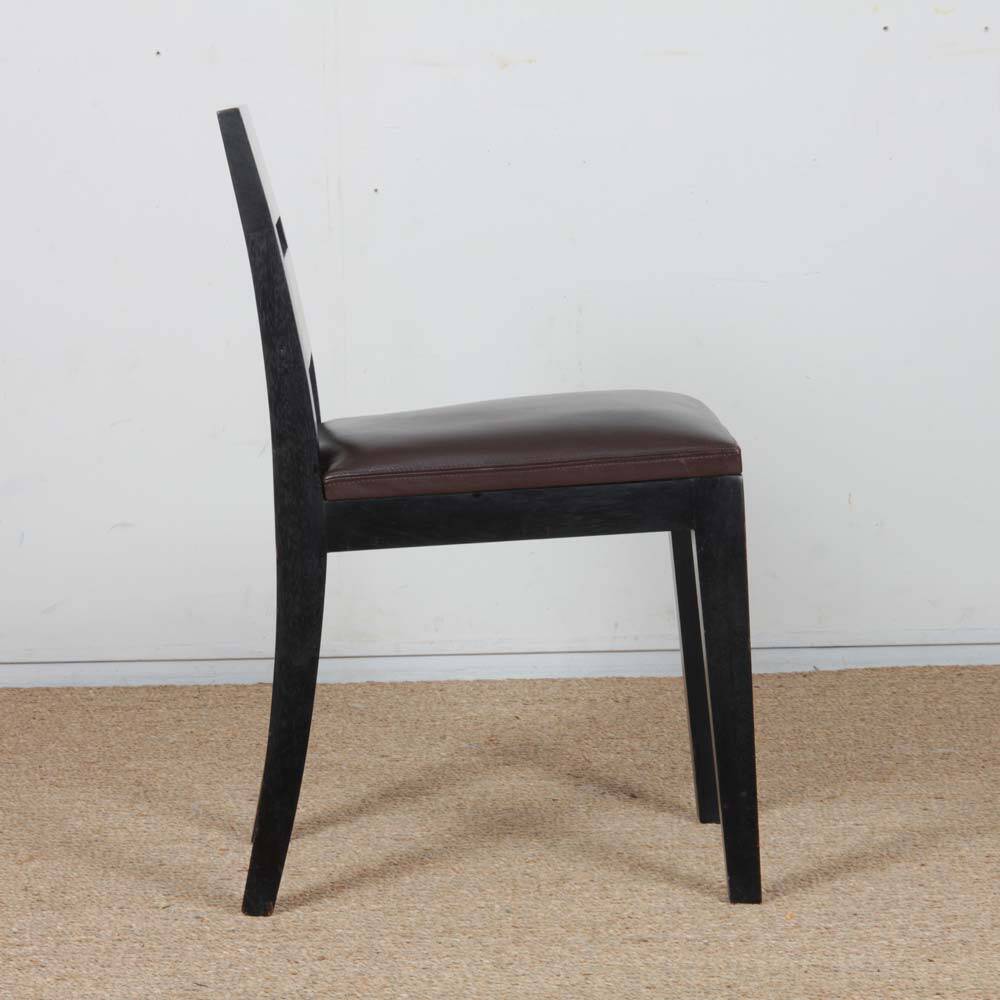 Set of 4 Archipel chairs in leather by Christian Liaigre, 1994