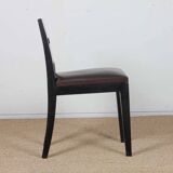 Set of 4 Archipel chairs in leather by Christian Liaigre, 1994