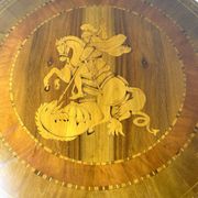 an antique Italian Sorrento occasional table top, from the 19th