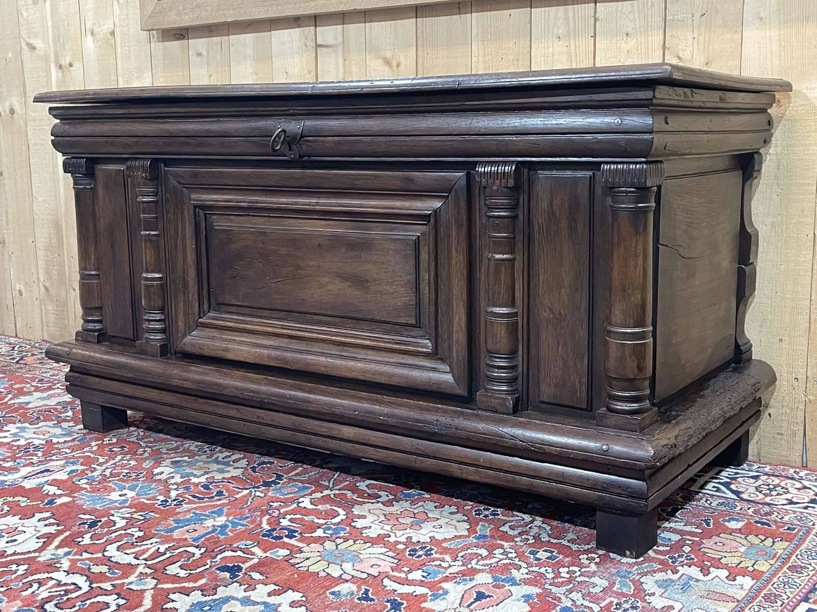 Large 18th century oak chest