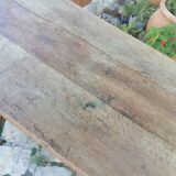 Old wooden bistro table