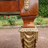 Louis XVI style bureau plat - Circa 1880 - In mahogany and mahogany veneer