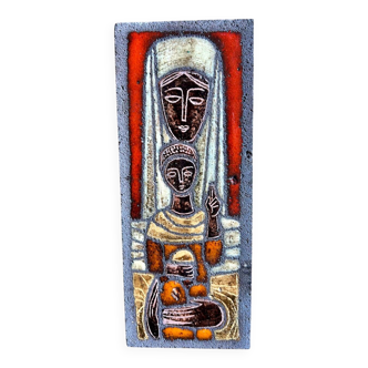 Modernist enamel plaque by Jean Jaffeux