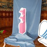Axel Chay x Monoprix pink floor lamp