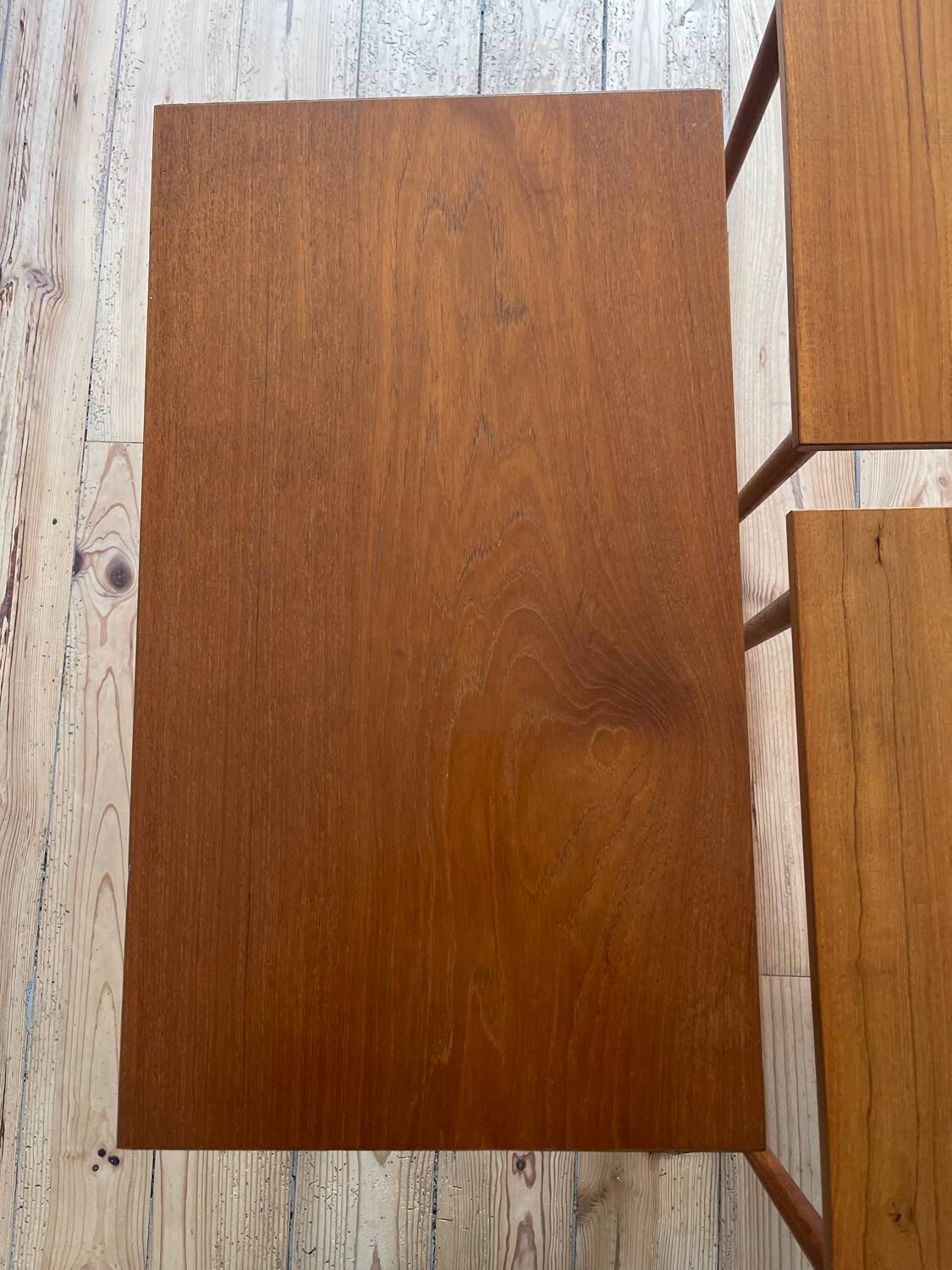 Scandinavian nesting tables in teak