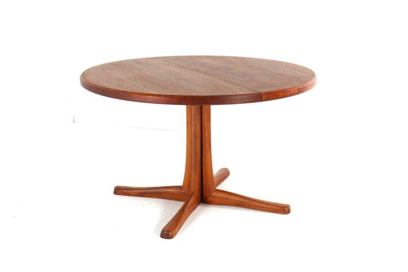 McIntosh round extendable dining table 2x 'Crieff' - mid-century modern style