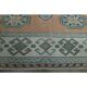 1970s Vintage Turkish Oushak Handmade Wool Cotton Orange  Area Rug 190x275