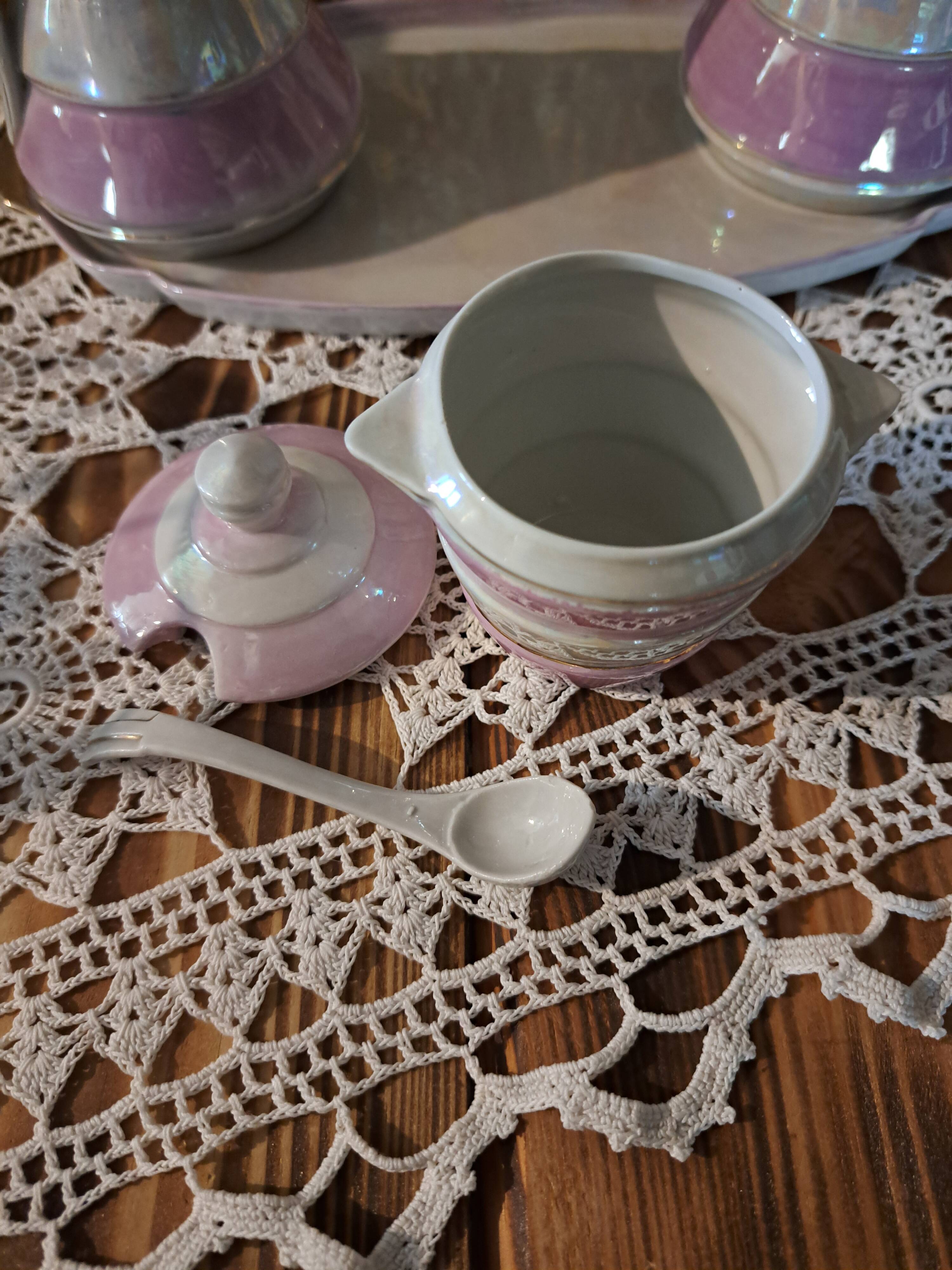 table server oil, vinegar, mustard, salt and pepper shakers with tray