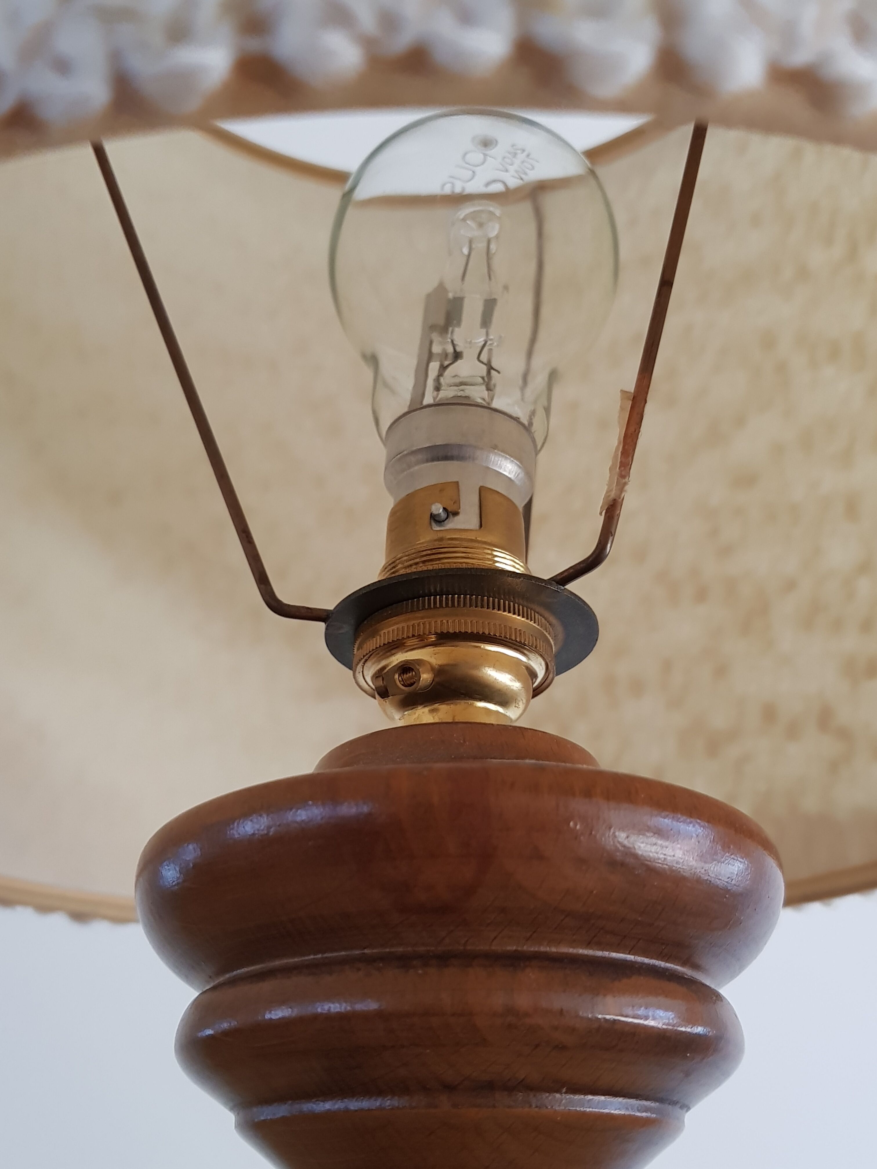 Cotton wood table lamp