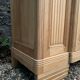 Parisian Art Deco style wardrobe in solid raw oak, 1950
