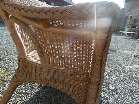 Bench 2 seats wicker