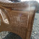 Bench 2 seats wicker