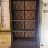 Restyled art deco bookcase shelf cabinet