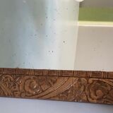 Mirror in wood and gilded stucco 50x28cm