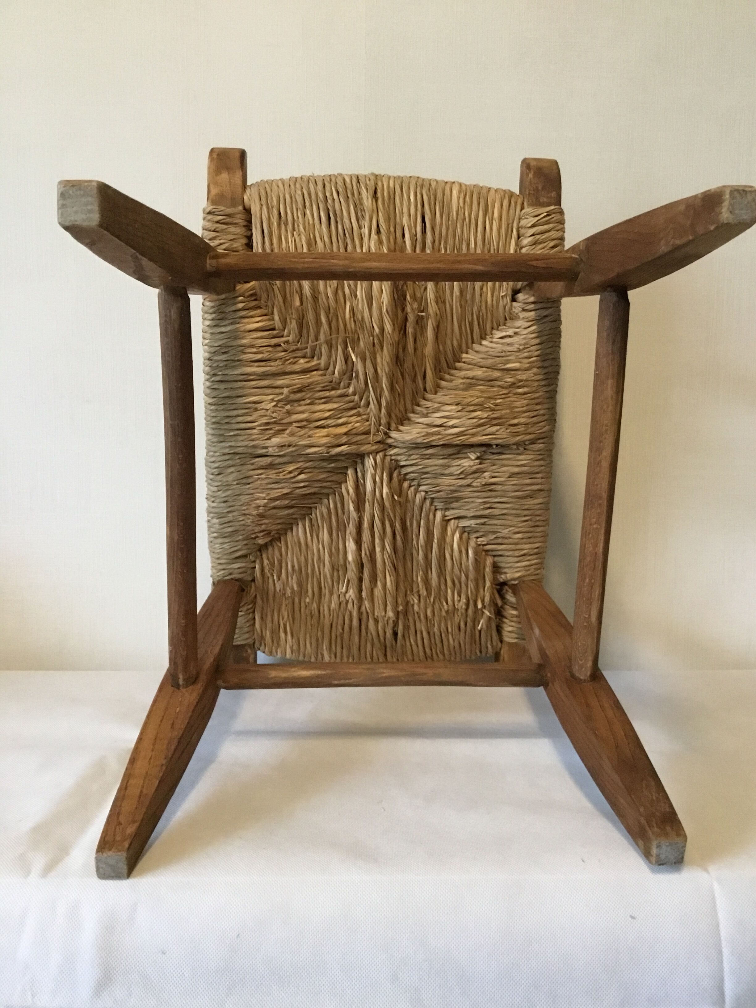 Stool straw Mid century Bull