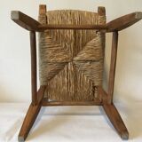 Stool straw Mid century Bull