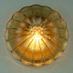 Vintage 1970s mid century wall sconce petal-shaped amber glass shades 2 available