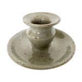 Enamelled sandstone candlestick