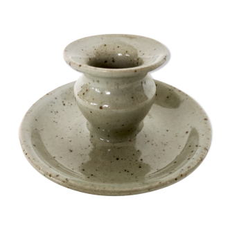 Enamelled sandstone candlestick