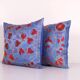 Lot de 2 housses de coussin brodées vintage 43x43 cm